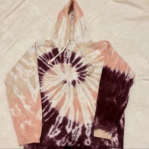 Ivory Ella Pink and Maroon Tie Dye Cozy Sweatshirt